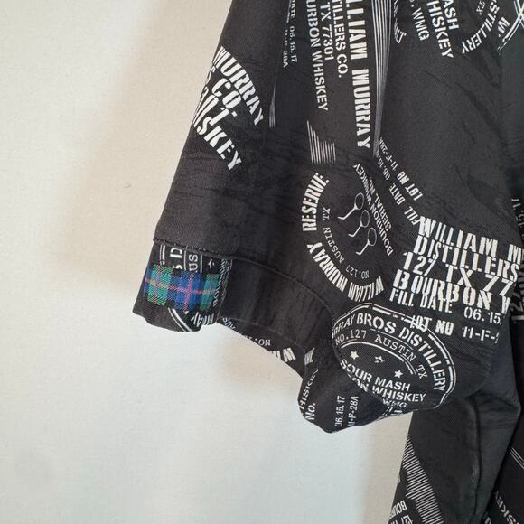 William Murray Men’s M Golf Polo Shirt Black Whiskey Print Stretch Performance - Picture 13 of 13